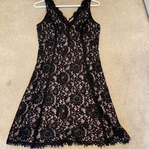 Black lace cocktail dress